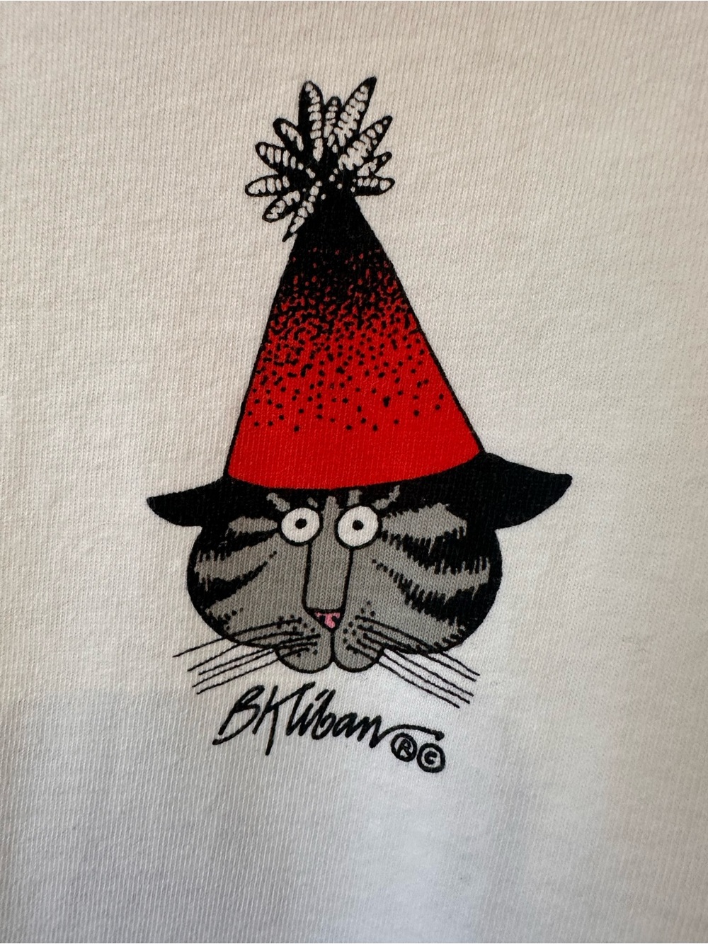 VTG 90s B Kilban Crazy Shirts Hawaii Happy New Year Cat T-Shirt Single Stitch XL - Picture 4 of 16